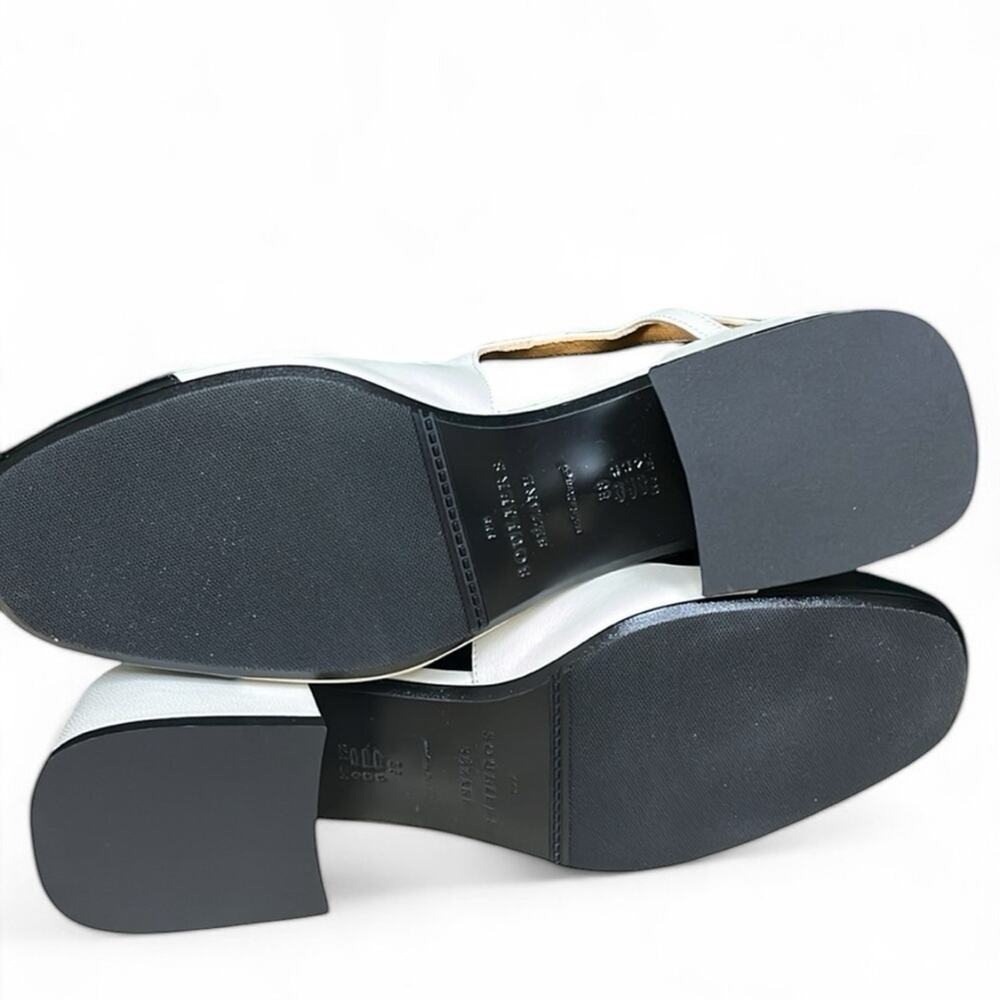 NWB Sezane PAULA BABIES Ecru white Black toe mid-height heels 38 - Picture 8 of 15